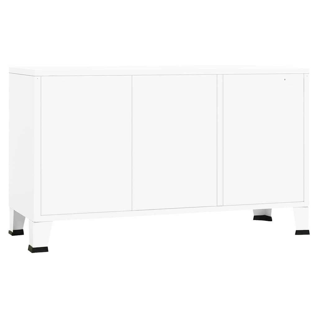 vidaXL Dressoir industrieel 105x35x62 cm metaal en glas zwart