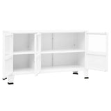 vidaXL Dressoir industrieel 105x35x62 cm metaal en glas zwart