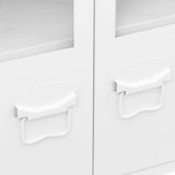 vidaXL Dressoir industrieel 105x35x62 cm metaal en glas zwart