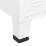 vidaXL Dressoir industrieel 105x35x62 cm metaal en glas zwart
