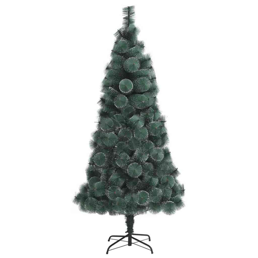vidaXL Kunstmatige voorverlichte kerstboom met ballenset Groen 120 cm