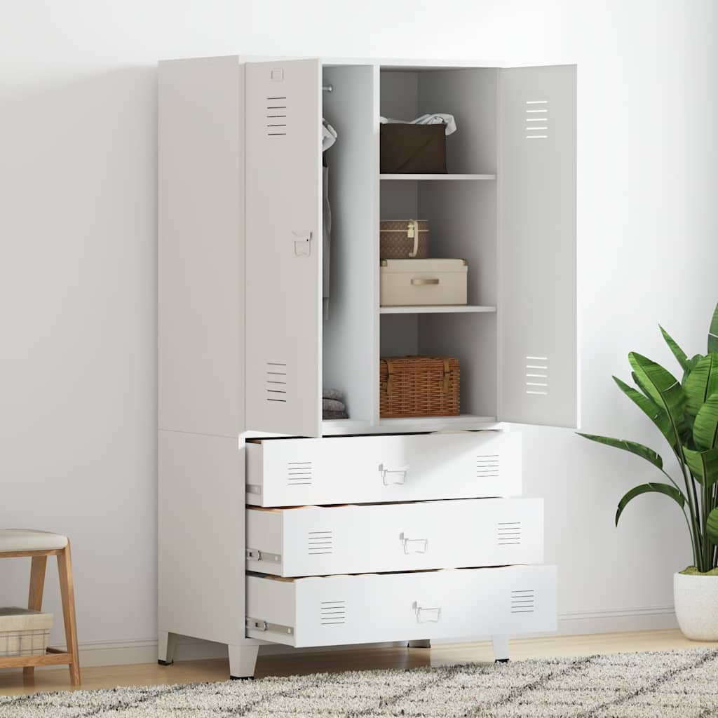vidaXL Industrial Wardrobe 90x50x180 cm Metal Black