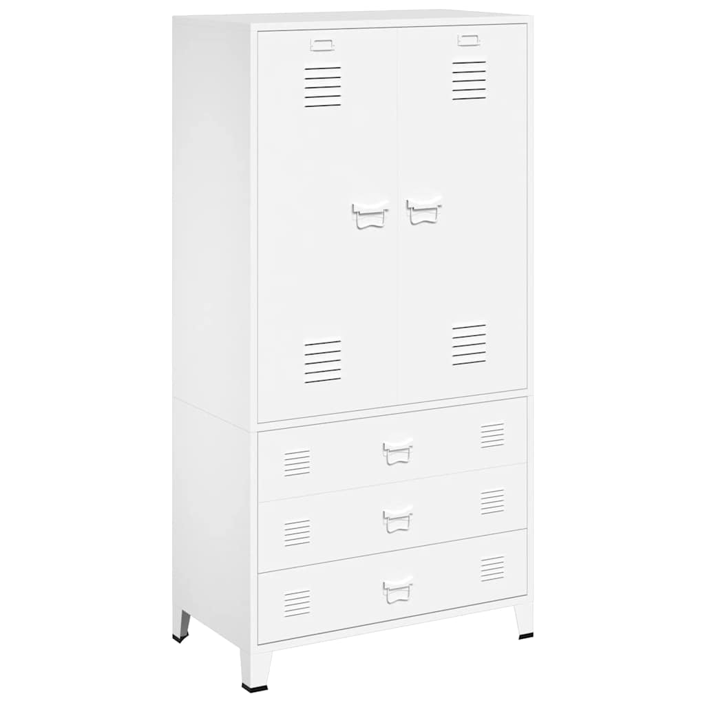 vidaXL Industrial Wardrobe 90x50x180 cm Metal Black