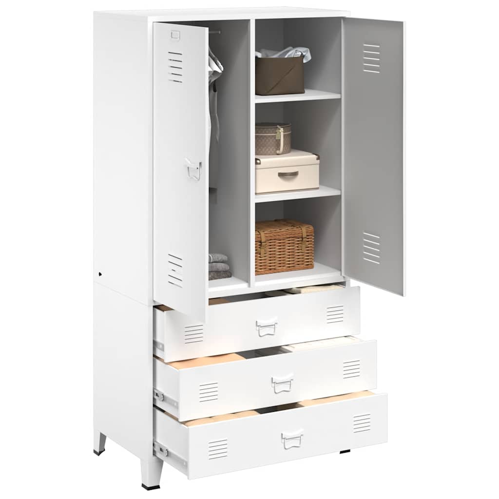 vidaXL Industrial Wardrobe 90x50x180 cm Metal Black