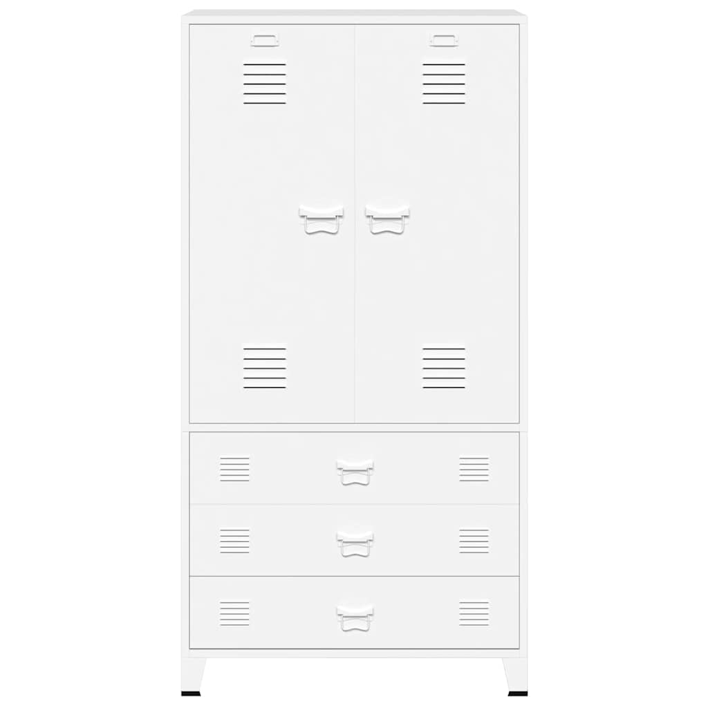 vidaXL Industrial Wardrobe 90x50x180 cm Metal Black