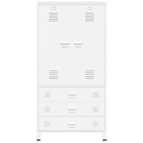 vidaXL Industrial Wardrobe 90x50x180 cm Metal Black