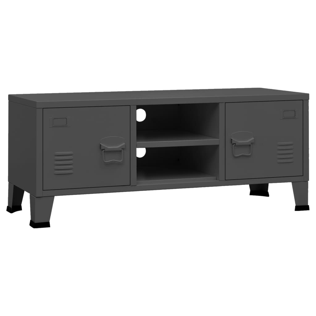vidaXL Tv-meubel industrieel 105x35x42 cm metaal zwart
