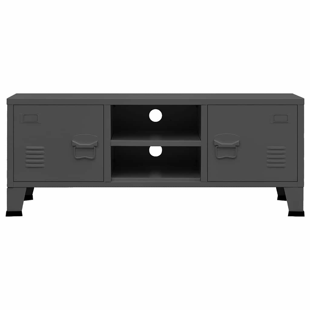 vidaXL Tv-meubel industrieel 105x35x42 cm metaal zwart