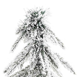 vidaXL Christmas Tree with 300 LED Lights and Stand White 180 cm PE and Steel