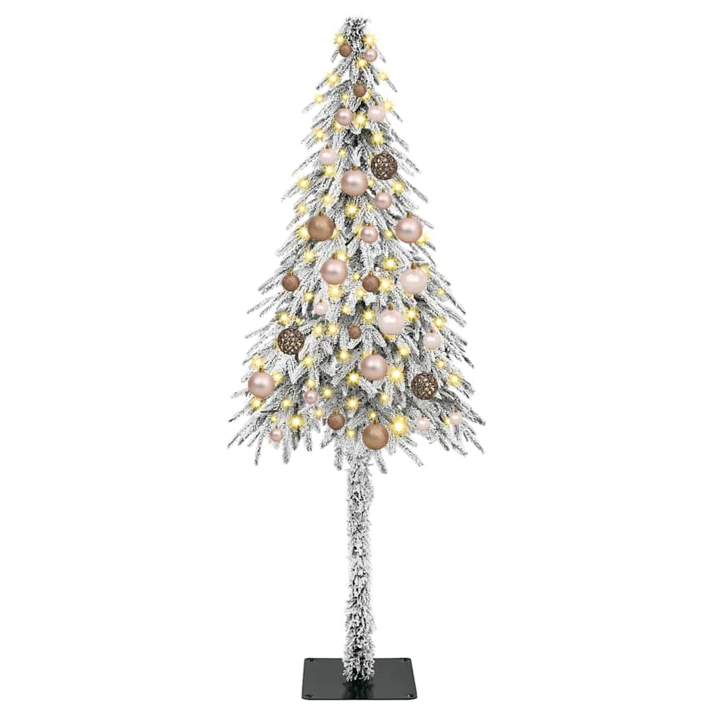 vidaXL Christmas Tree with 300 LED Lights and Stand White 180 cm PE and Steel