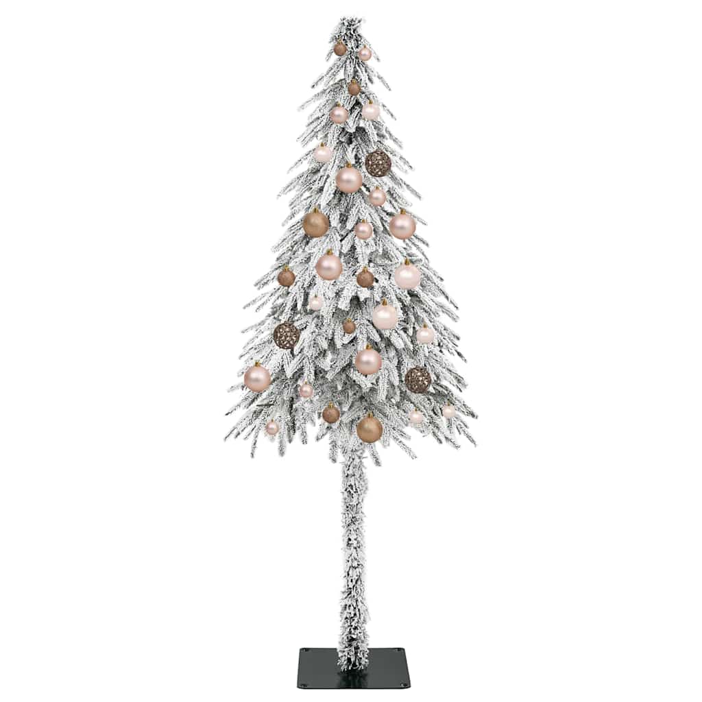 vidaXL Christmas Tree with 300 LED Lights and Stand White 180 cm PE and Steel