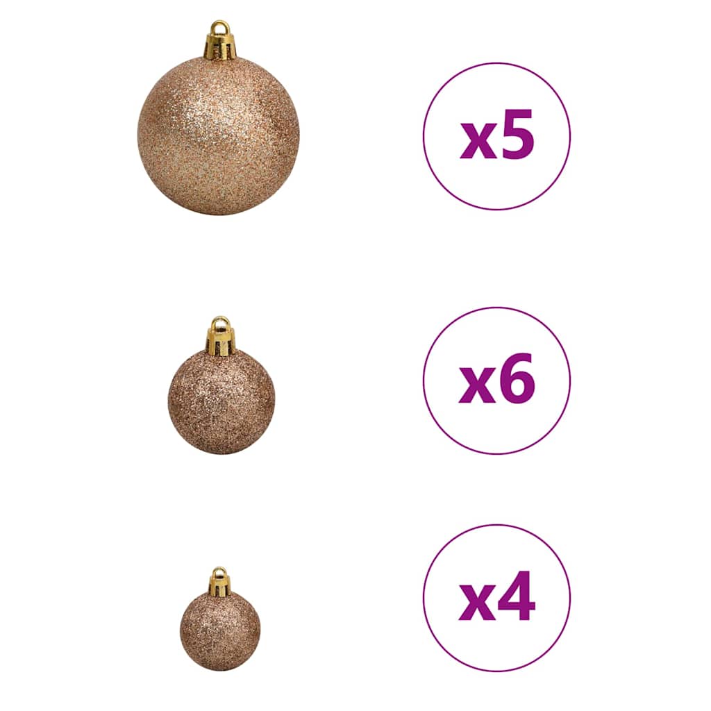 vidaXL Christmas Tree with 300 LED Lights and Stand White 180 cm PE and Steel