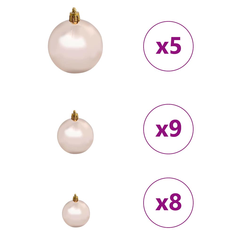 vidaXL Christmas Tree with 300 LED Lights and Stand White 180 cm PE and Steel