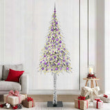 vidaXL Christmas Tree with 300 LED Lights and Stand White 180 cm PE and Steel