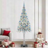 vidaXL Christmas Tree with 300 LED Lights and Stand White 180 cm PE and Steel