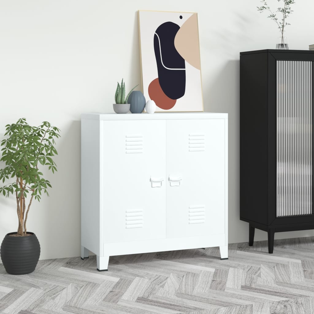 vidaXL Industrial Storage Cabinet 90x40x100 cm Steel Black