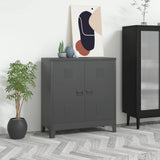 vidaXL Industrial Storage Cabinet 90x40x100 cm Steel Black