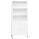 vidaXL Boekenkast industrieel 80x32x180 cm staal wit