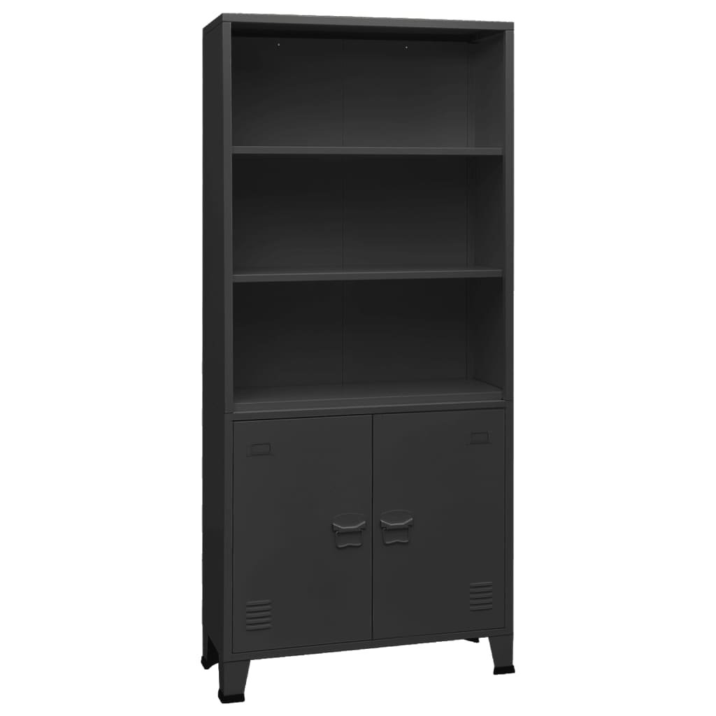 vidaXL Boekenkast industrieel 80x32x180 cm staal wit