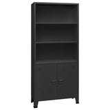 vidaXL Boekenkast industrieel 80x32x180 cm staal wit