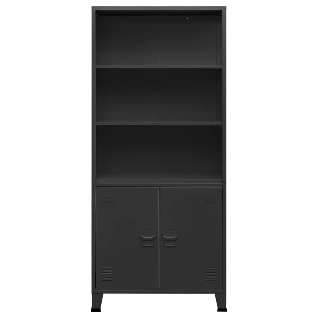 vidaXL Boekenkast industrieel 80x32x180 cm staal wit