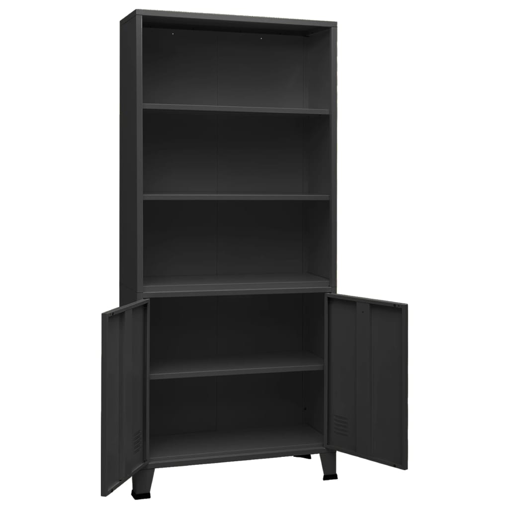 vidaXL Boekenkast industrieel 80x32x180 cm staal wit