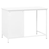 vidaXL Industrial Desk with Drawers 105x52x75 cm Steel White