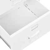 vidaXL Industrial Desk with Drawers 105x52x75 cm Steel White