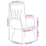 vidaXL Armchair real leather grey