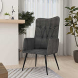 vidaXL Armchair real leather grey
