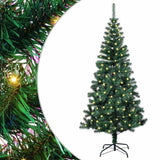 vidaXL Kunststof Voorverlichte Kerstboom Groen 120 cm PVC en Metalen