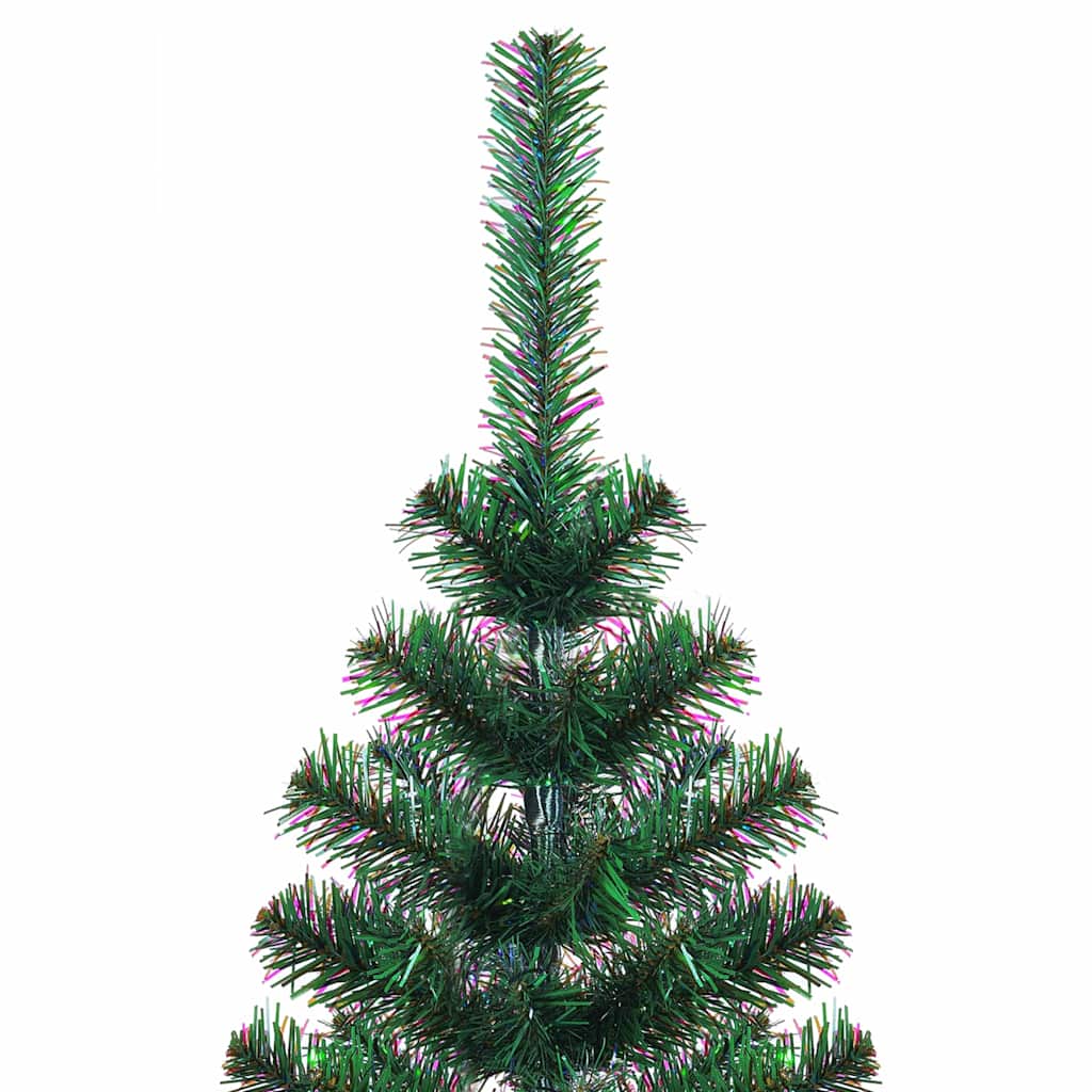 vidaXL Kunststof Voorverlichte Kerstboom Groen 120 cm PVC en Metalen