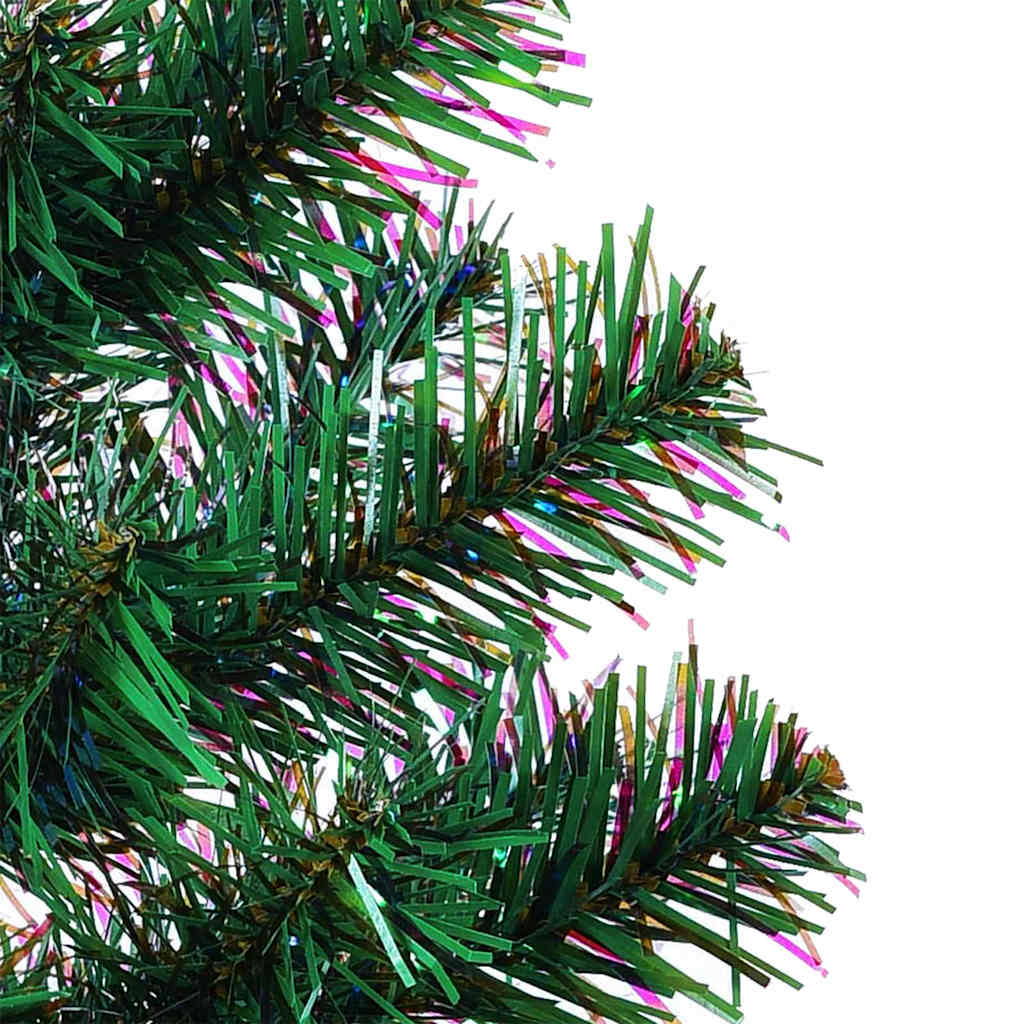 vidaXL Kunststof Voorverlichte Kerstboom Groen 120 cm PVC en Metalen