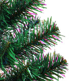 vidaXL Kunststof Voorverlichte Kerstboom Groen 120 cm PVC en Metalen