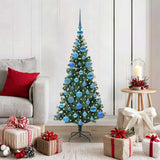 vidaXL Kunststof Voorverlichte Kerstboom Groen 120 cm PVC en Metalen