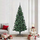 vidaXL Kunststof Voorverlichte Kerstboom Groen 120 cm PVC en Metalen