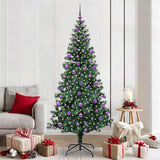 vidaXL Kunststof Voorverlichte Kerstboom Groen 120 cm PVC en Metalen