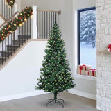 vidaXL Kunststof Voorverlichte Kerstboom Groen 120 cm PVC en Metalen