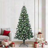 vidaXL Kunststof Voorverlichte Kerstboom Groen 120 cm PVC en Metalen