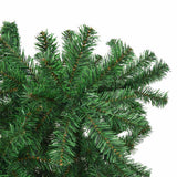 vidaXL Ondersteboven Kunstmatige Voorgelichte Kerstboom Groen 180 cm