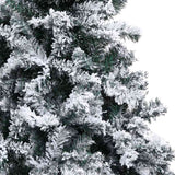 vidaXL Kunstkerstboom met 300 LED Wit 180 cm PVC en Staal en Kunststof