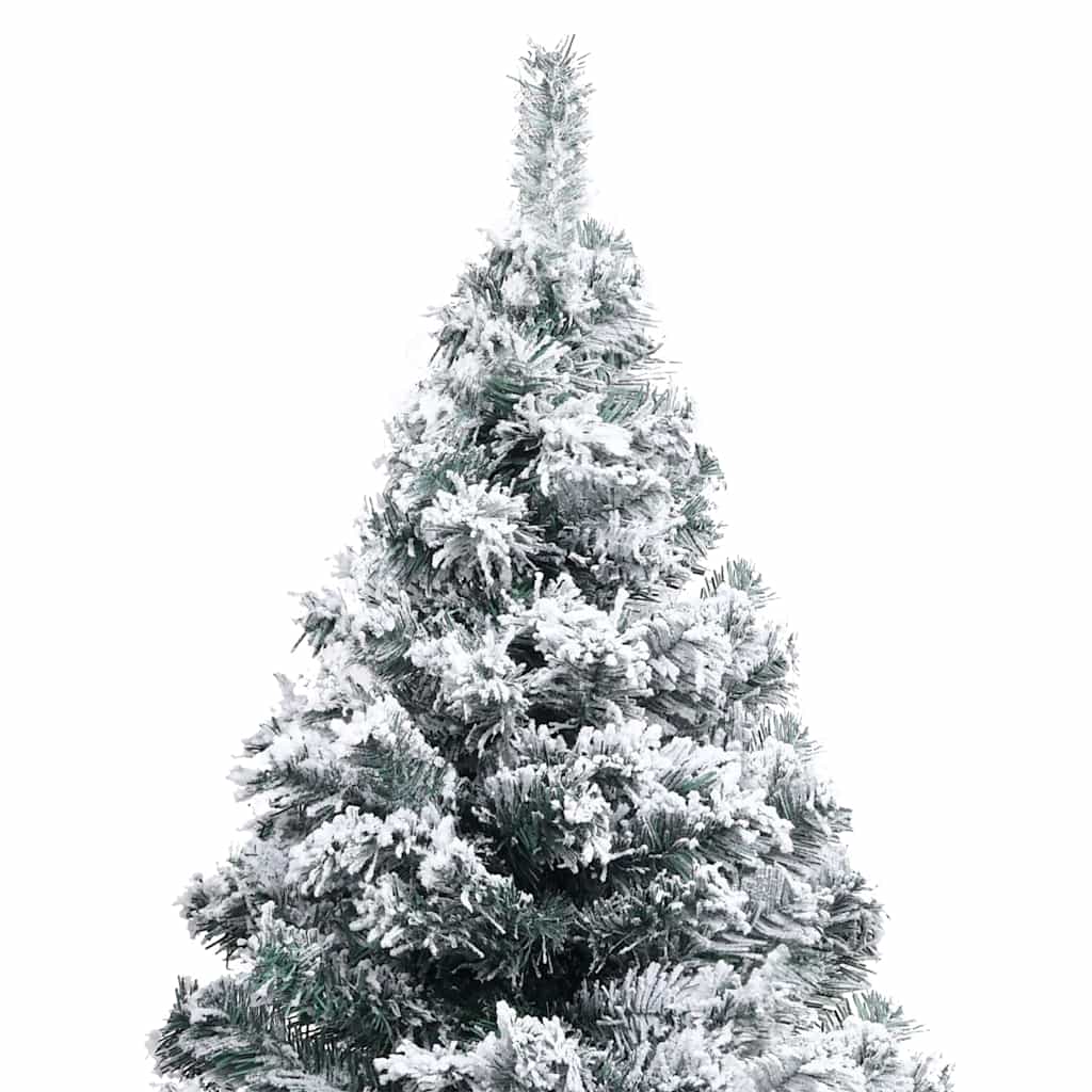 vidaXL Kunstkerstboom met 300 LED Wit 180 cm PVC en Staal en Kunststof