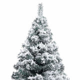 vidaXL Kunstkerstboom met 300 LED Wit 180 cm PVC en Staal en Kunststof