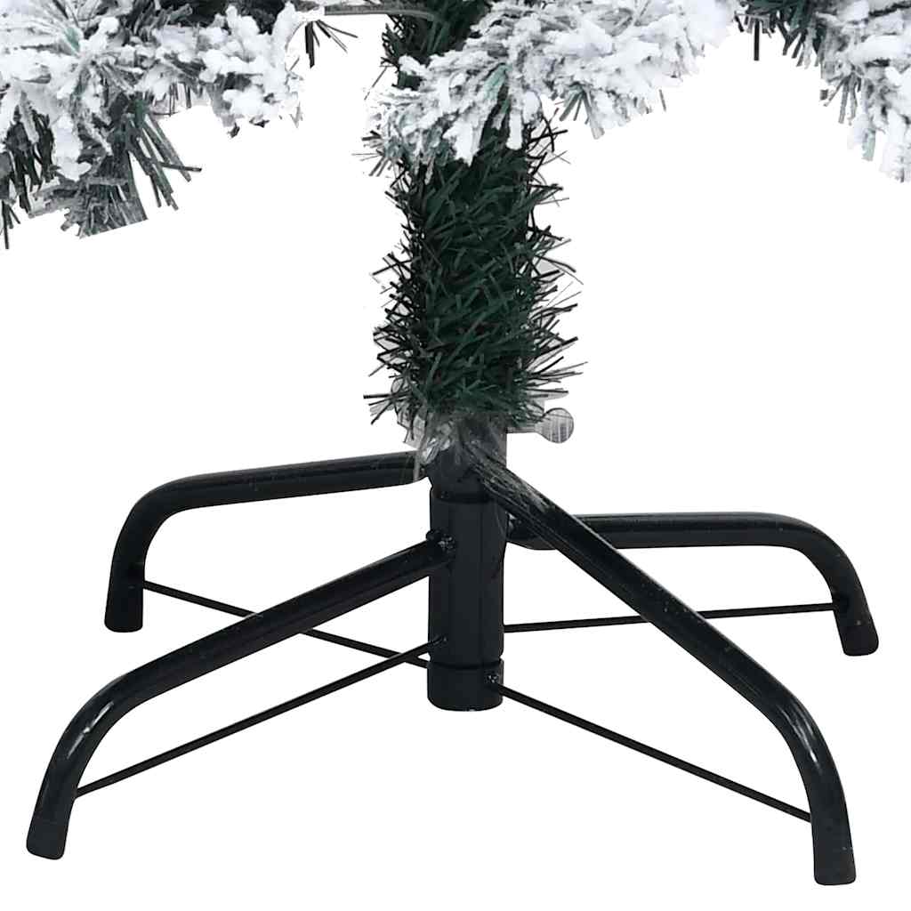 vidaXL Kunstkerstboom met 300 LED Wit 180 cm PVC en Staal en Kunststof