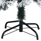 vidaXL Kunstkerstboom met 300 LED Wit 180 cm PVC en Staal en Kunststof