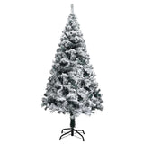 vidaXL Kunstkerstboom met 300 LED Wit 180 cm PVC en Staal en Kunststof