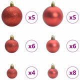 vidaXL Kunstkerstboom met 300 LED Wit 180 cm PVC en Staal en Kunststof