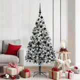 vidaXL Kunstkerstboom met 300 LED Wit 180 cm PVC en Staal en Kunststof