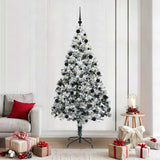 vidaXL Kunstkerstboom met 300 LED Wit 180 cm PVC en Staal en Kunststof
