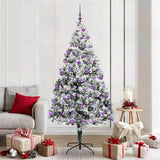 vidaXL Kunstkerstboom met 300 LED Wit 180 cm PVC en Staal en Kunststof